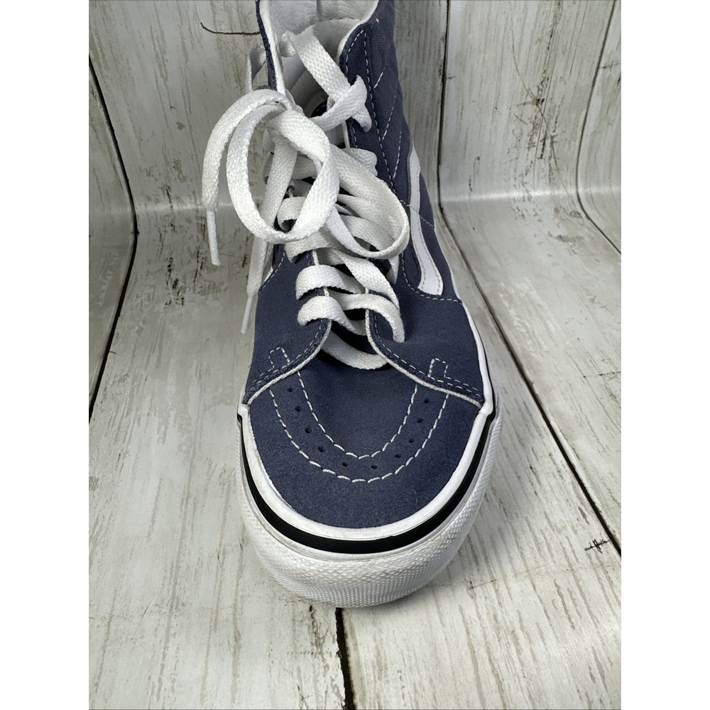 Vans‎ SK8 Hi High Top Skate Shoes  Blue Gray Suede Sneakers Womens 3.5 men's 5 - Picture 10 of 15